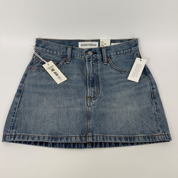 Denim Forum Dresses & Skirts - Denim Forum The 90s Ricci Mid-Rise Micro Jean Skirt 24W Blue Taboo 115356